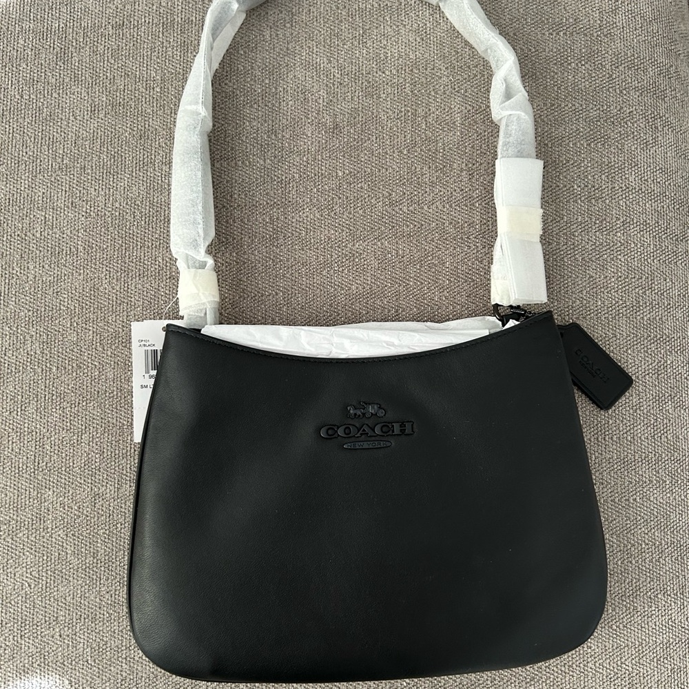 COACH Black Leather Penelope Shoulder Bag